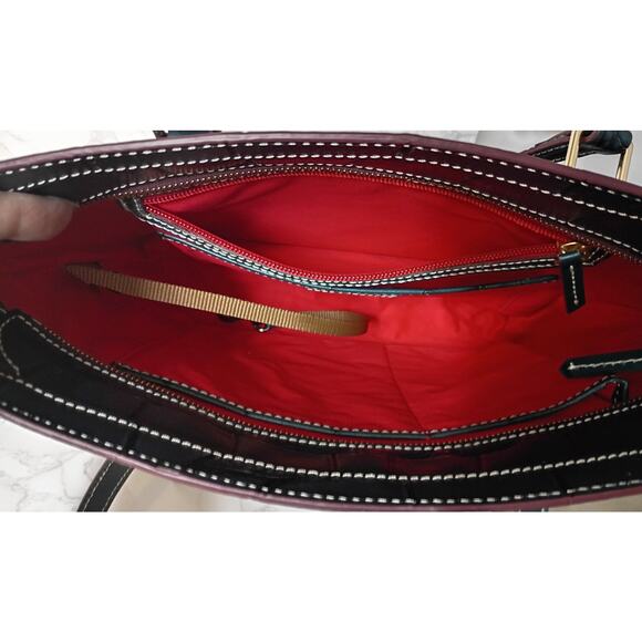 Dooney & Bourke Denison Dark Teal Shopper Tote - EUC - Picture 6 of 9